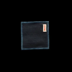 Ensemble de 6 dessous de verre en lin lavé - Bleu encre