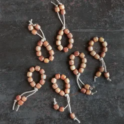 Ensemble de 6 rond de serviettes - Perle Bois