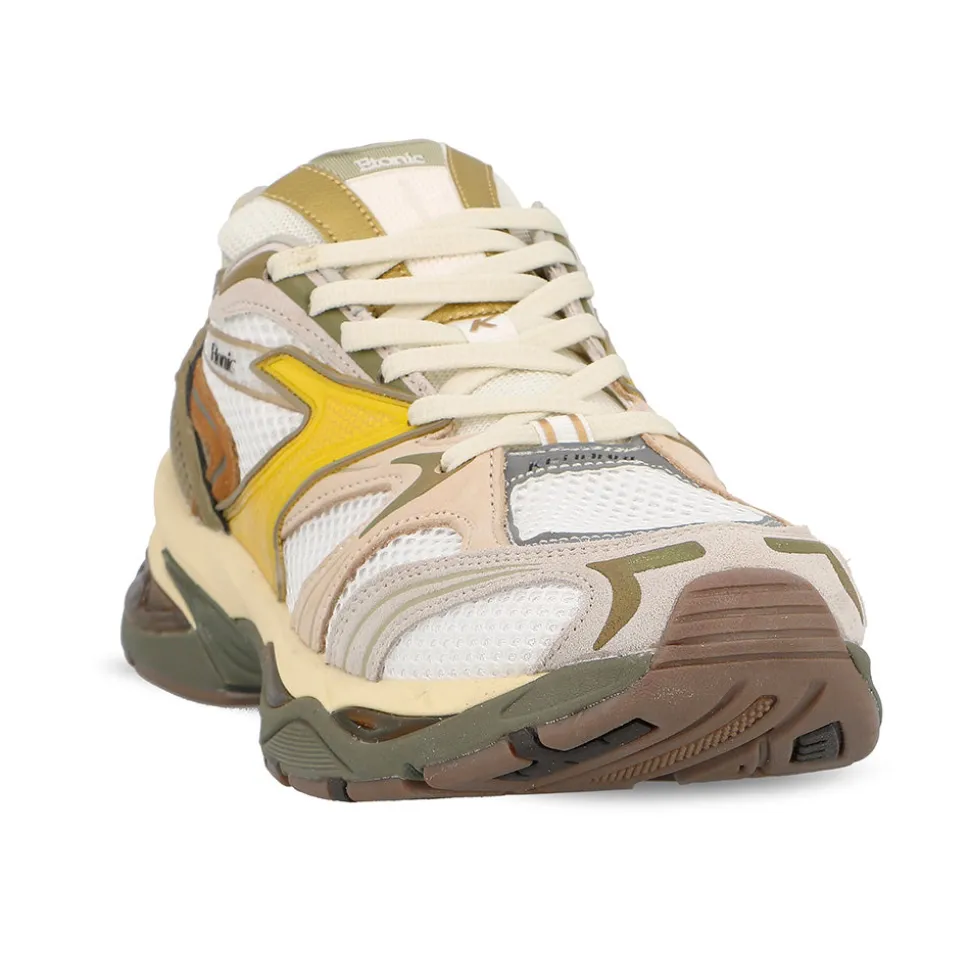 Etonic - Baskets Kendari Leaf - Blanc & Moutarde