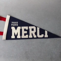 Fanion Merci - Bleu