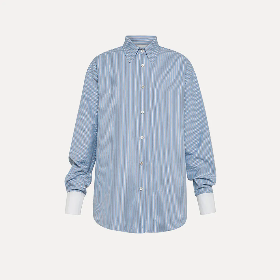 forte_forte - Chemise rayé - Bleu