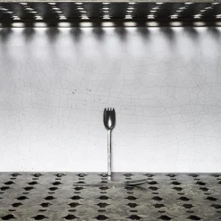 Fourchette apéro en métal martelé - Anthracite - La Nouvelle Table