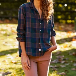 Frank & Eileen - Chemise Eileen - Carreaux Marron et vert