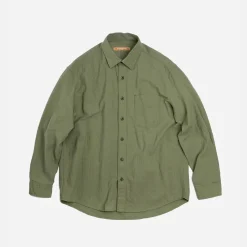 Frizmworks - Chemise Dobby Weave Seersucker - Olive