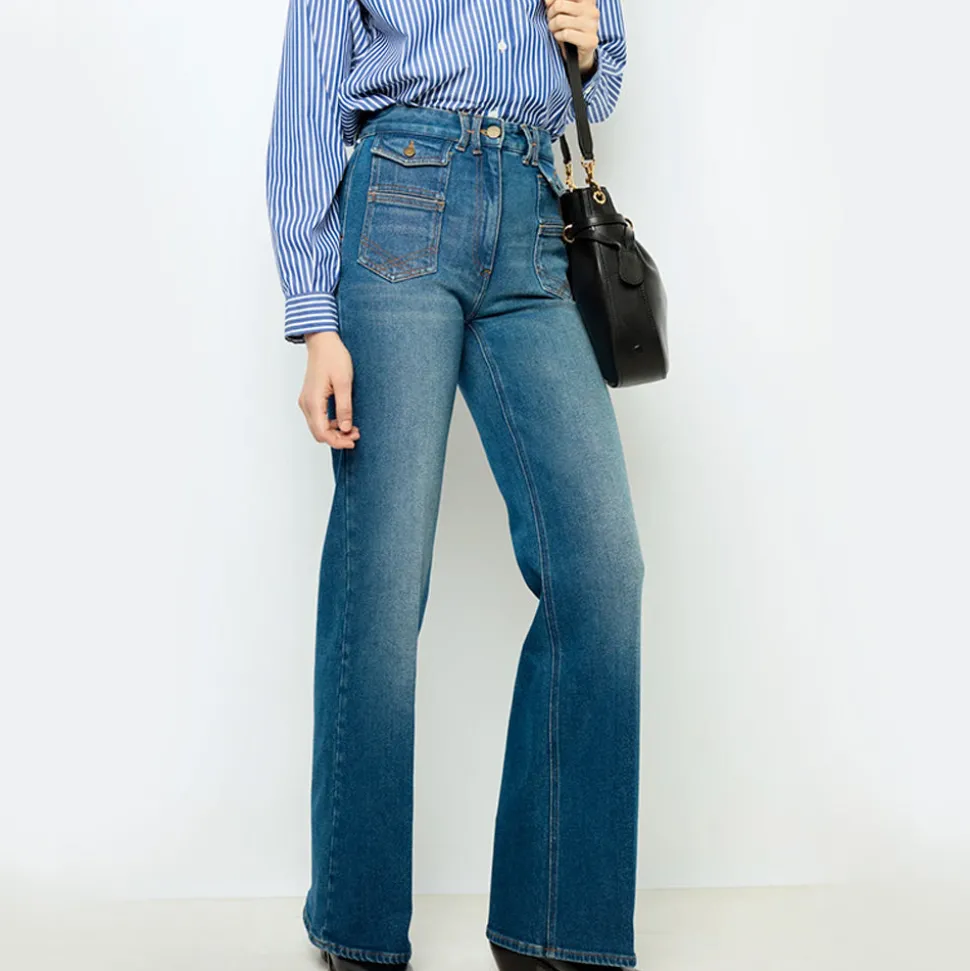 Gerard Darel - Jean flare Anna - Denim Brut