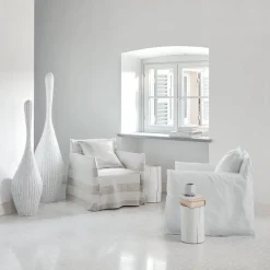 Gervasoni - Fauteuil Ghost n°04 - Lin Blanc