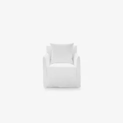 Gervasoni - Fauteuil Ghost n°04 - Lin Blanc