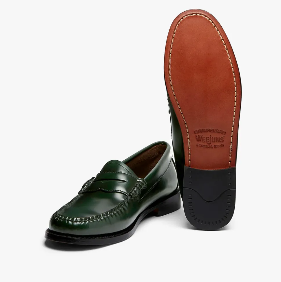 GH Bass - Mocassins Weejuns Penny - Vert