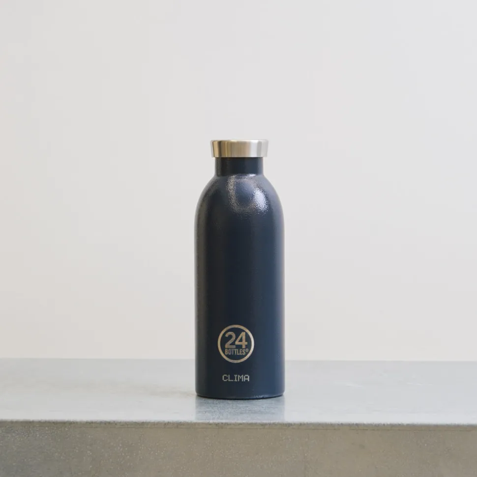 Gourde en inox 500 ml - Clima Bleu Profond - 24Bottles