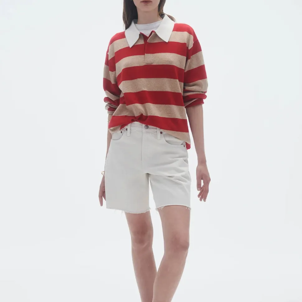 Guest In Residence - Pull Stripe Rugby - Dune & Rouge