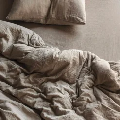 Housse de couette en gaze de coton - Beige Quai de Seine