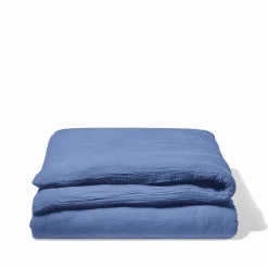 Housse de couette en gaze de coton - Bleu Pompidou