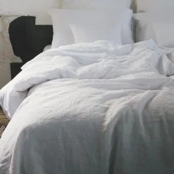 Housse de couette en lin lavé - Blanc Optique