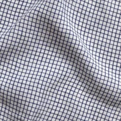 Housse de couette en lin lavé - Carreaux Bleu Shibori
