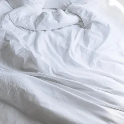 Housse de couette en percale de coton - Blanc Craie