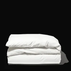 Housse de couette en percale de coton - Blanc Craie