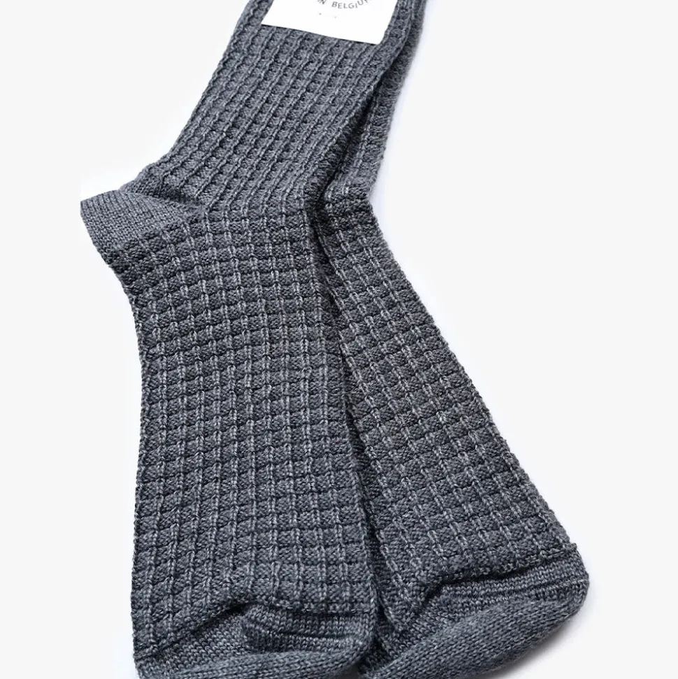 Howlin' - Chaussettes Fuzzy Waffle - Gris
