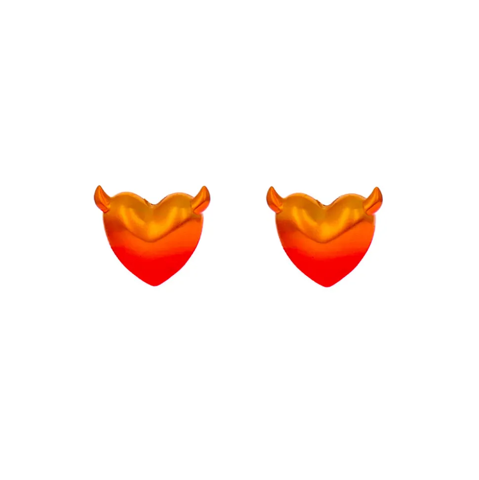Justine Clenquet - Boucles d'oreilles Devil - Orange