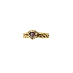 LA2L - Bague Sacha - Coeur Tréssé Amethyste