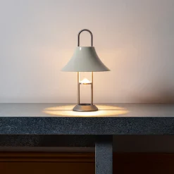 Lampe portable Oyster à mousqueton - Blanc