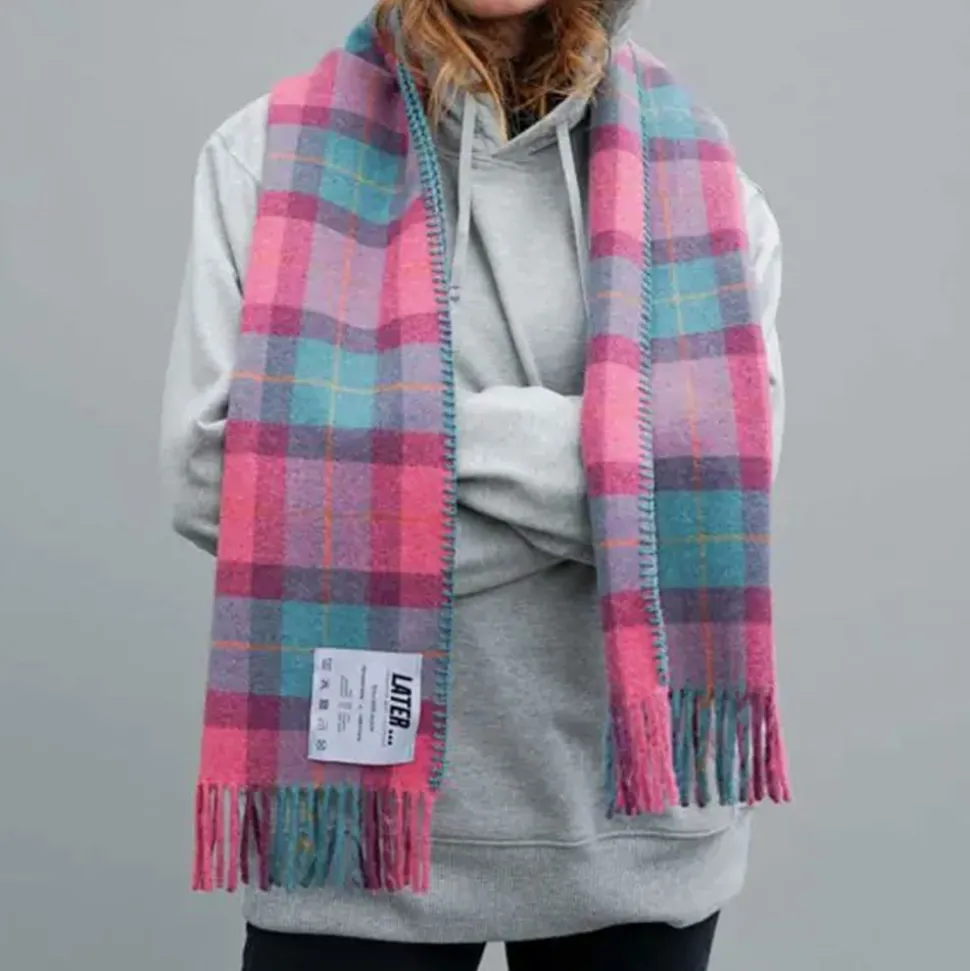 Later - Echarpe Tartan - Rose