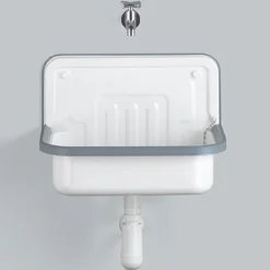 Lavabo acier bordure noir