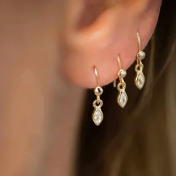Luj - Boucles d’oreille dormeuses Marquises - Doré