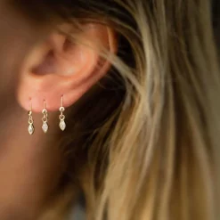 Luj - Boucles d’oreille dormeuses Marquises - Doré