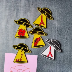 Magnet en métal Merci UFO - Tréfle
