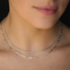 Mara Scalise - Collier Thin Box Chain - Silver