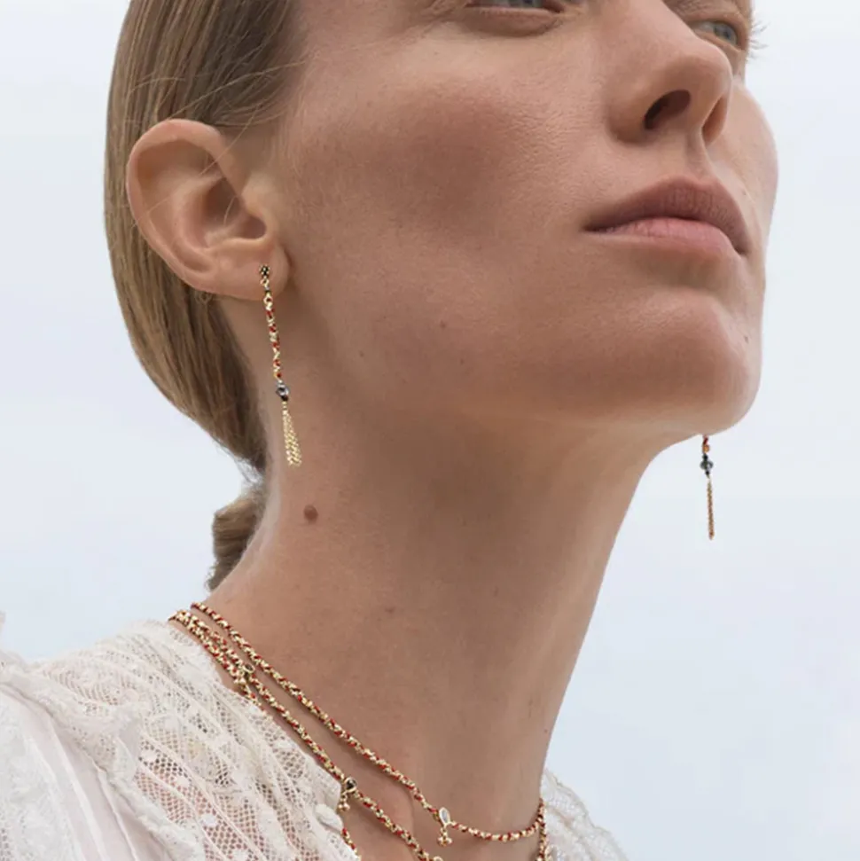 Marie Laure Chamorel - Boucles d'oreilles n°815 - Gold Red