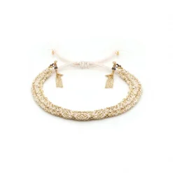 Marie Laure Chamorel - Bracelet n°183 - Blanc & Gold