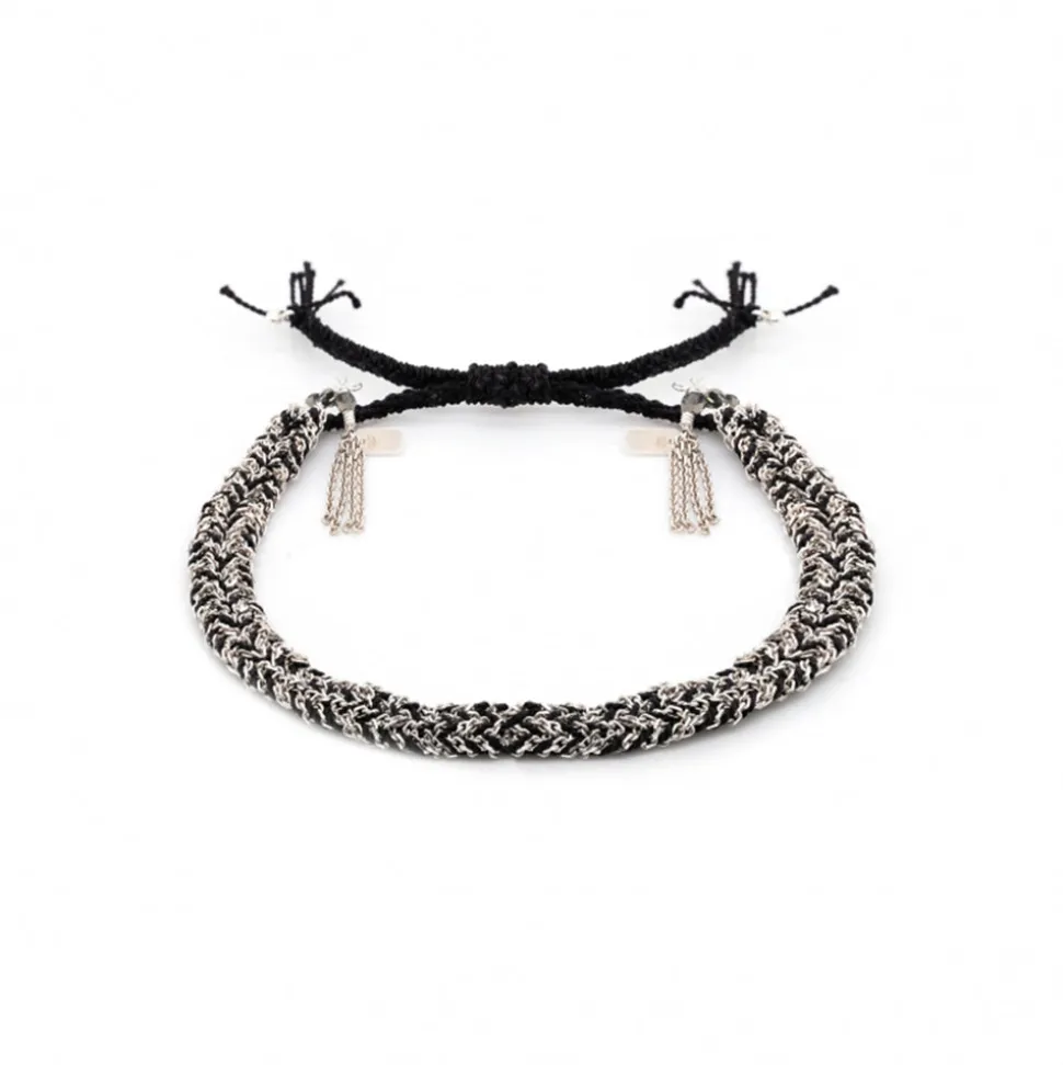 Marie Laure Chamorel - Bracelet n°183 - Noir & Argent