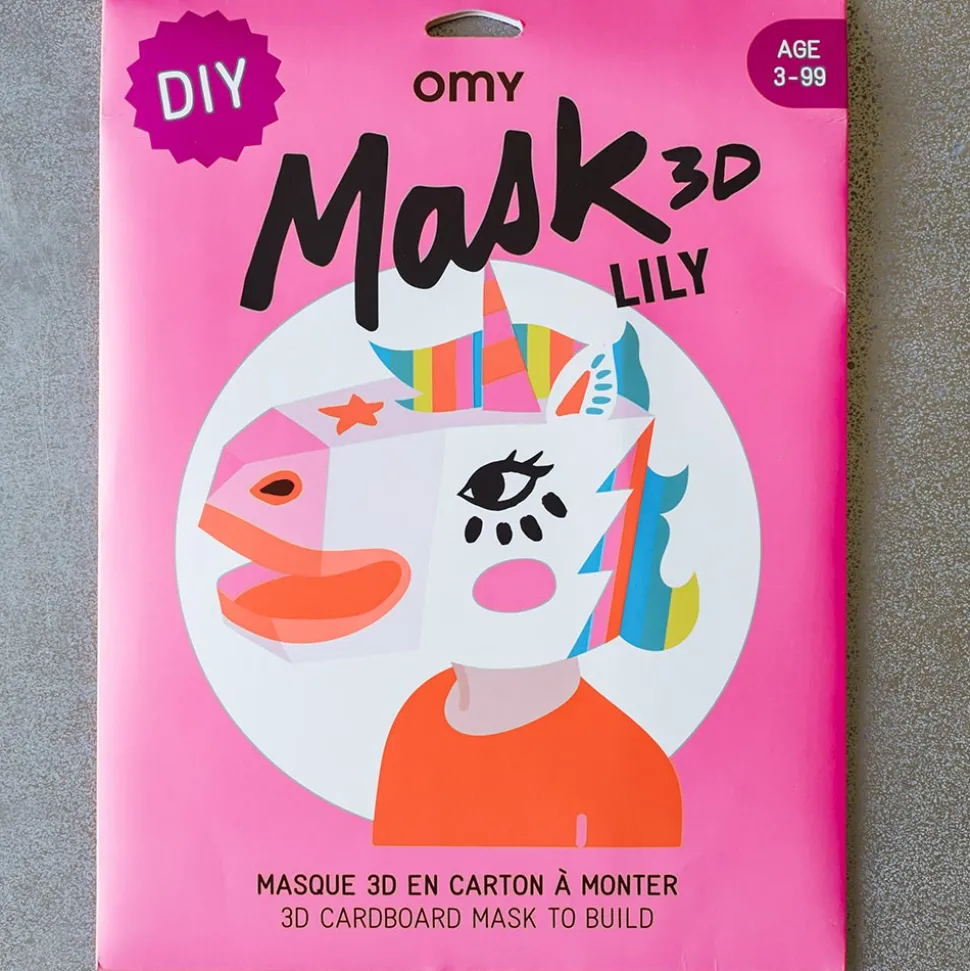 Masque 3D à colorier - Lily