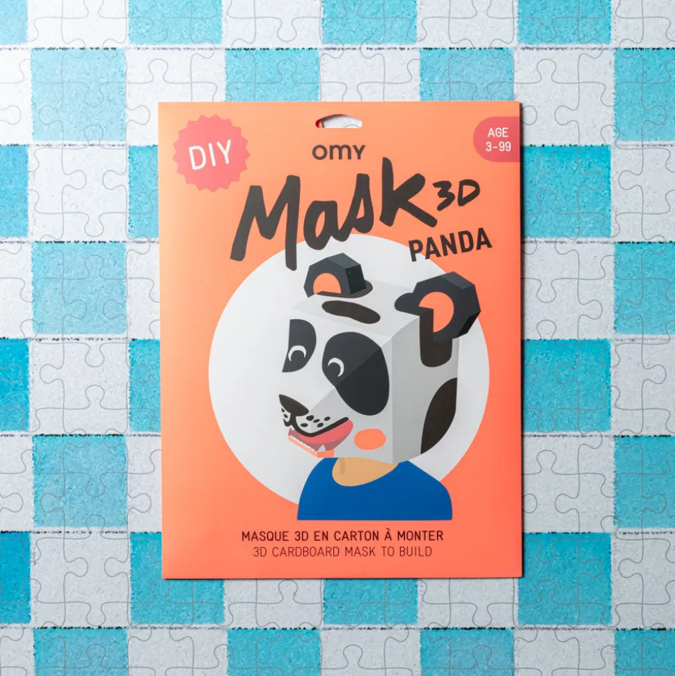 Masque 3D à colorier - Panda