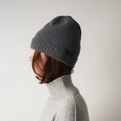 Merci - Bonnet en laine et cachemire - Gris & Rose