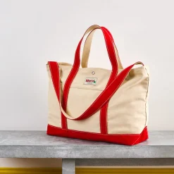 Merci - Cabas Candide XL en canvas - Rouge