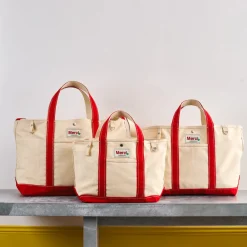 Merci - Cabas Candide XL en canvas - Rouge