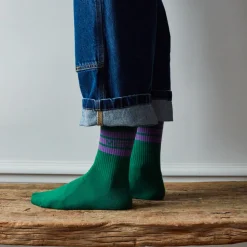 Merci - Chaussettes à rayures - Vert