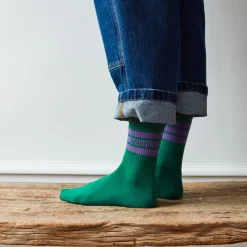 Merci - Chaussettes à rayures - Vert