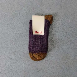 Merci - Chaussettes Lulu - Violet & Ocre