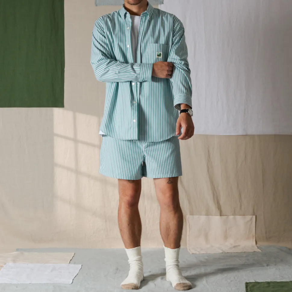 Merci - Chemise Basile - Rayures Vert