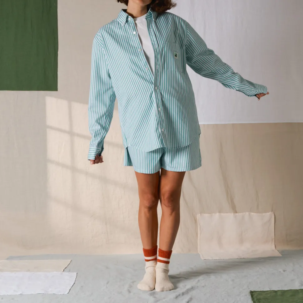 Merci - Chemise Basile - Rayures Vert
