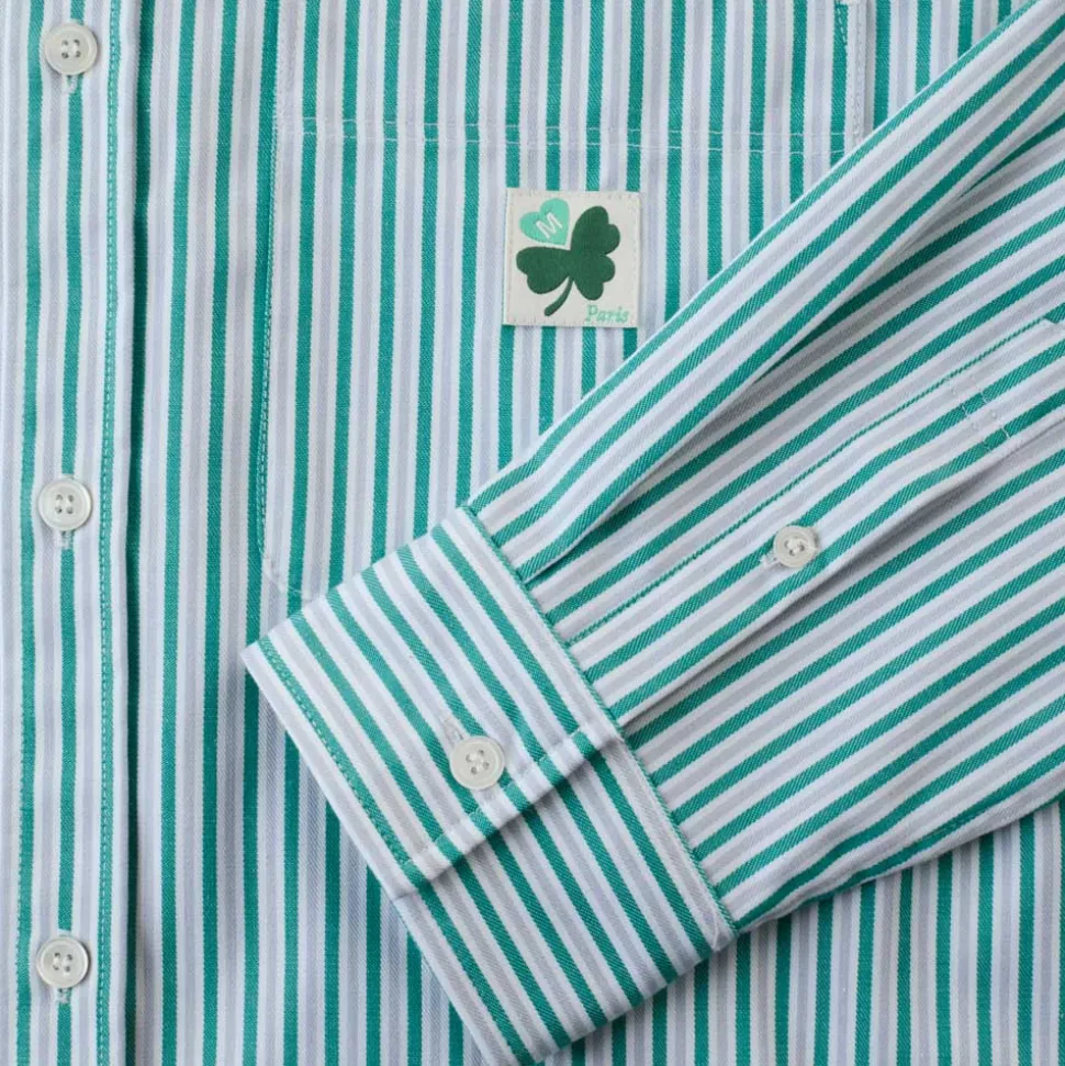Merci - Chemise Basile - Rayures Vert