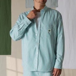 Merci - Chemise Basile - Rayures Vert