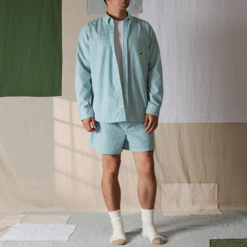 Merci - Chemise Basile - Rayures Vert