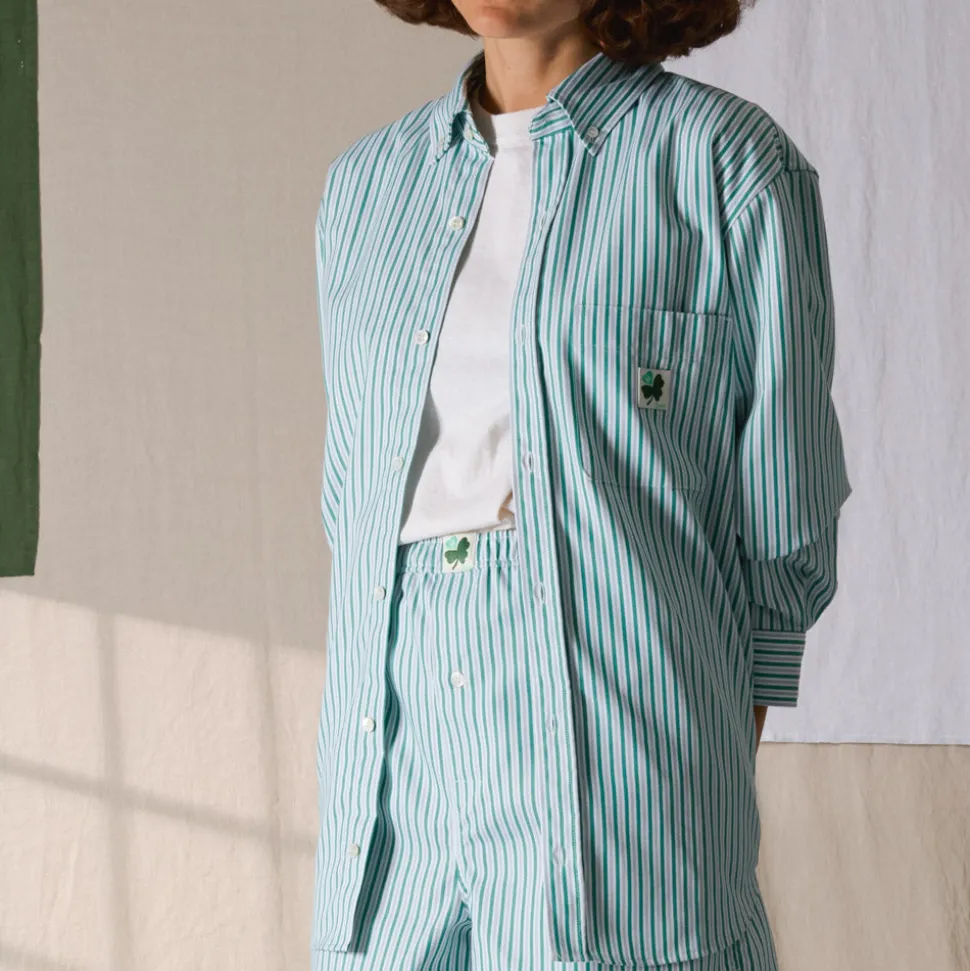 Merci - Chemise Basile - Rayures Vert