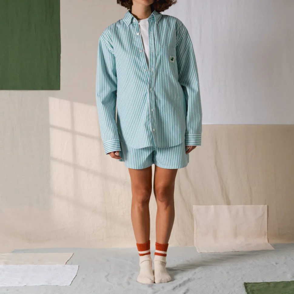 Merci - Chemise Basile - Rayures Vert