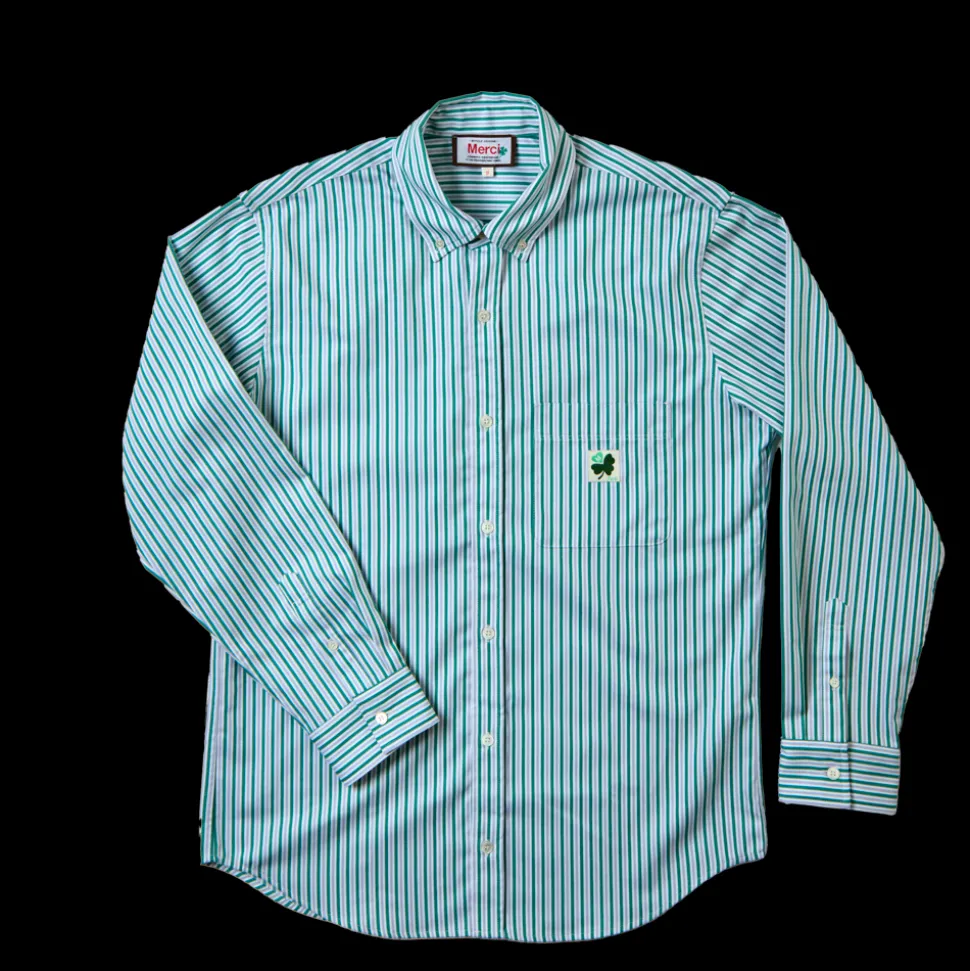 Merci - Chemise Basile - Rayures Vert