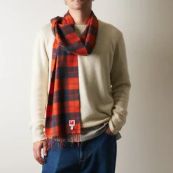 Merci - Echarpe en cachemire Harry - Rouge Tartan